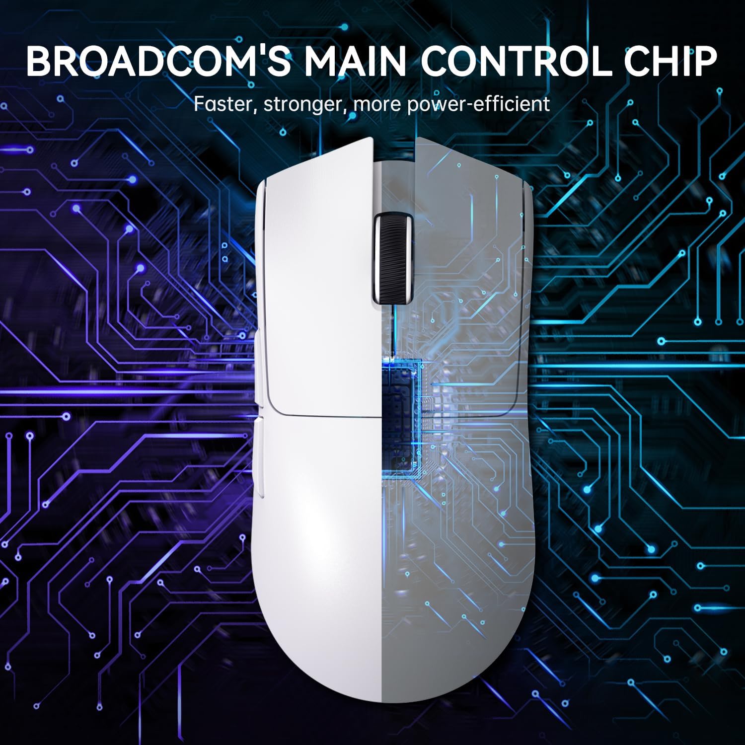 ATTACK SHARK X11 Mouse sem fio leve, 62g, RGB, conexão tri-modo (2.4G/USB-C/BT), 22K DPI, sensor PAW3311, 5 botões programáveis, base de carregamento RGB, compatível com PC/Mac-Branco