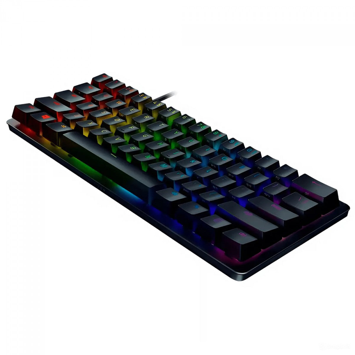 Teclado Óptico Gamer Razer Huntsman Mini, RGB, USB, Switch Purple, ANSI, 60%, Preto, RZ0303390500
